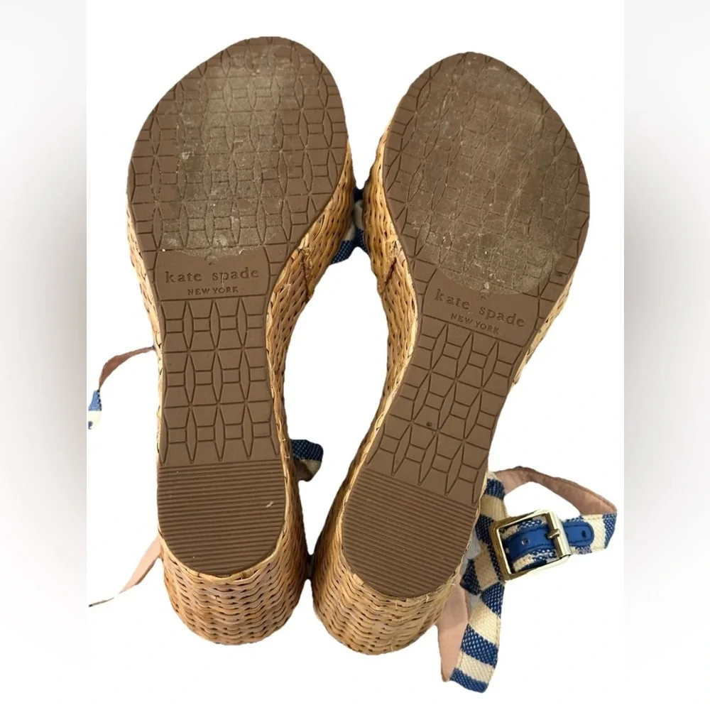 Kate Spade New York Tilly Stripe Wedge Patio Platform Sandals US Women’s 7 - Picture 5 of 9